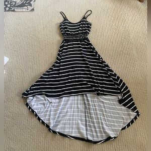 Striped high low dress